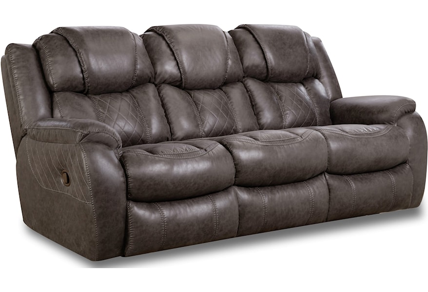 Homestretch 182 Casual Style Double Reclining Sofa Vandrie Home