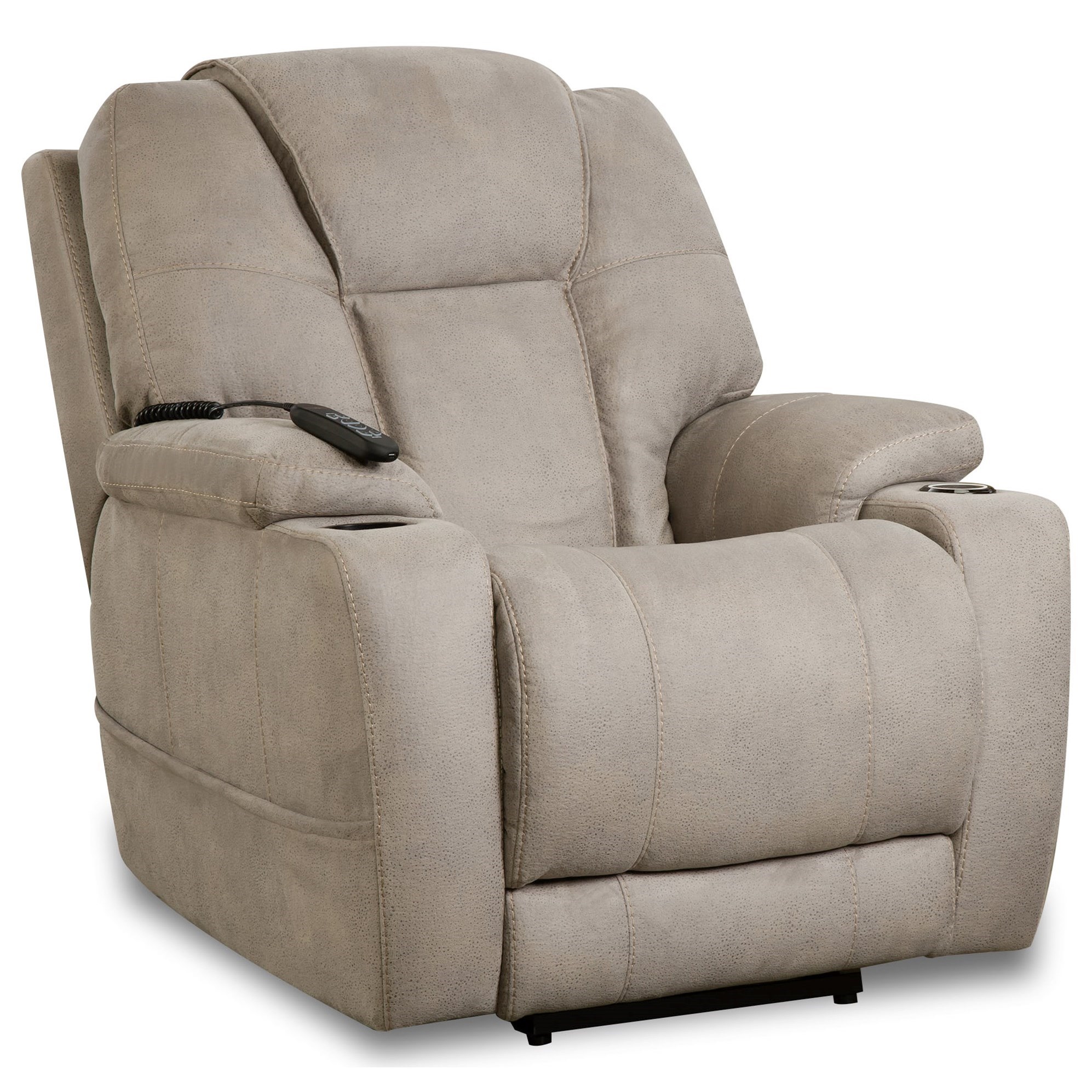 Homestretch Breeze Casual Heat Cool Power Recliner With Cup
