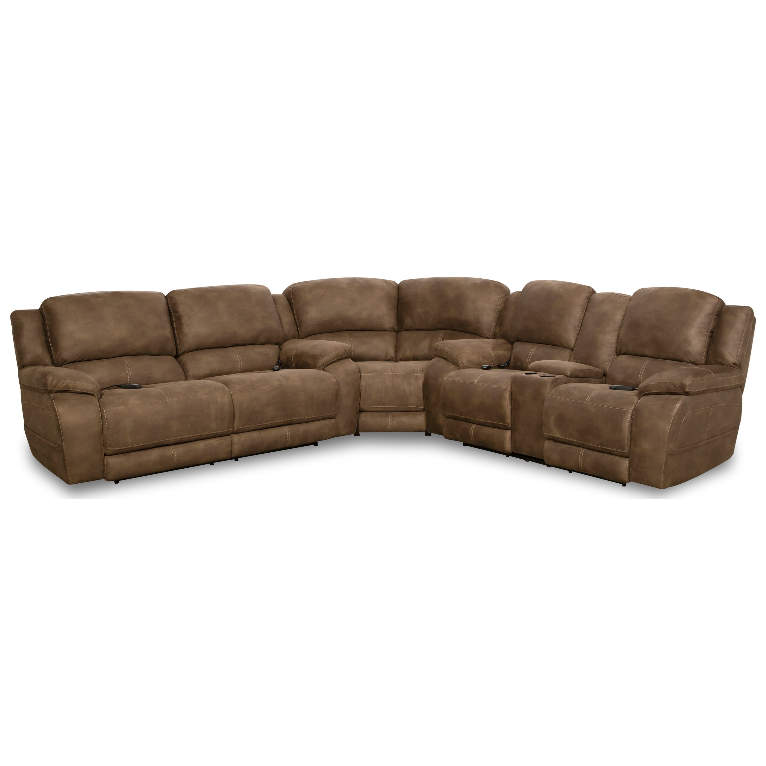 Homestretch Explorer Casual L Shaped Power Reclining Sectional