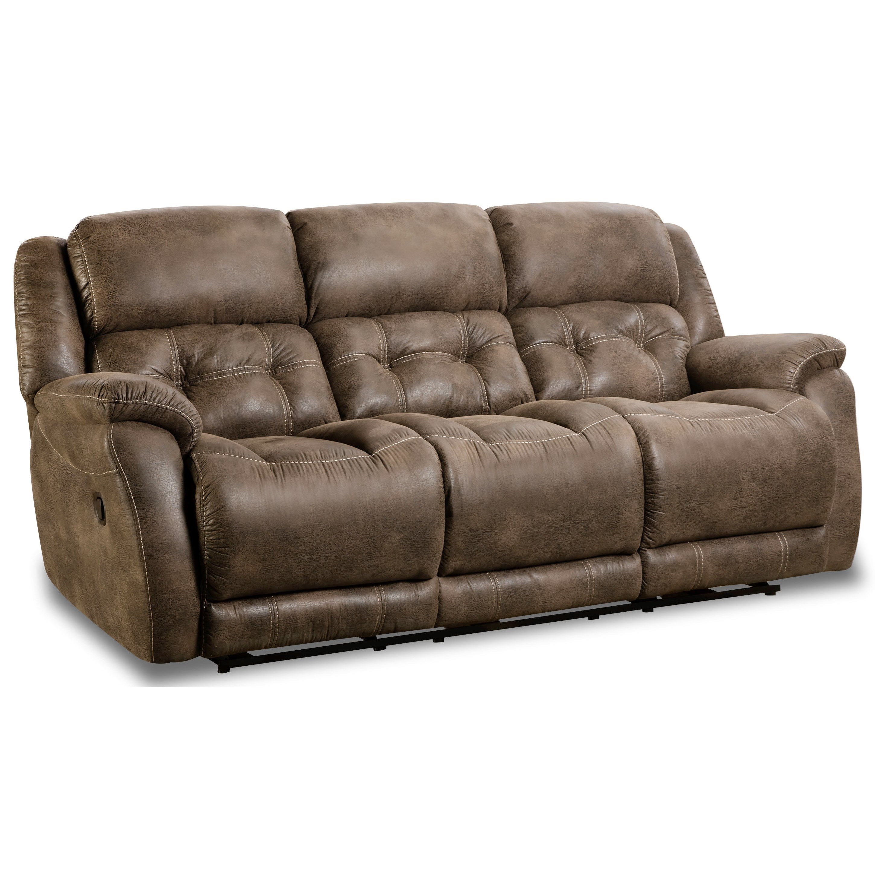 Homestretch Mclean Casual Double Reclining Sofa With Pillow Top