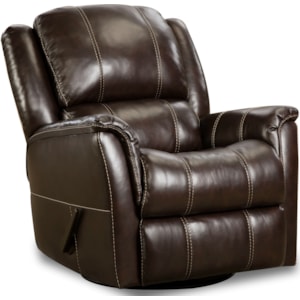 Homestretch Mercury Casual Swivel Glider Recliner With Pillow Top Arms Standard Furniture Recliners