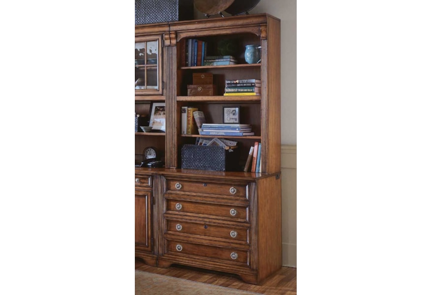 Hooker Furniture Brookhaven Bookcase W Lateral File Base Zak S