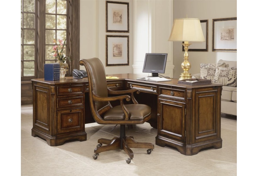 Hooker Furniture Brookhaven Executive L Right Return Desk Belfort Furniture L Shape Desks