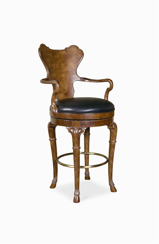 Barstool with Round Plush Seat