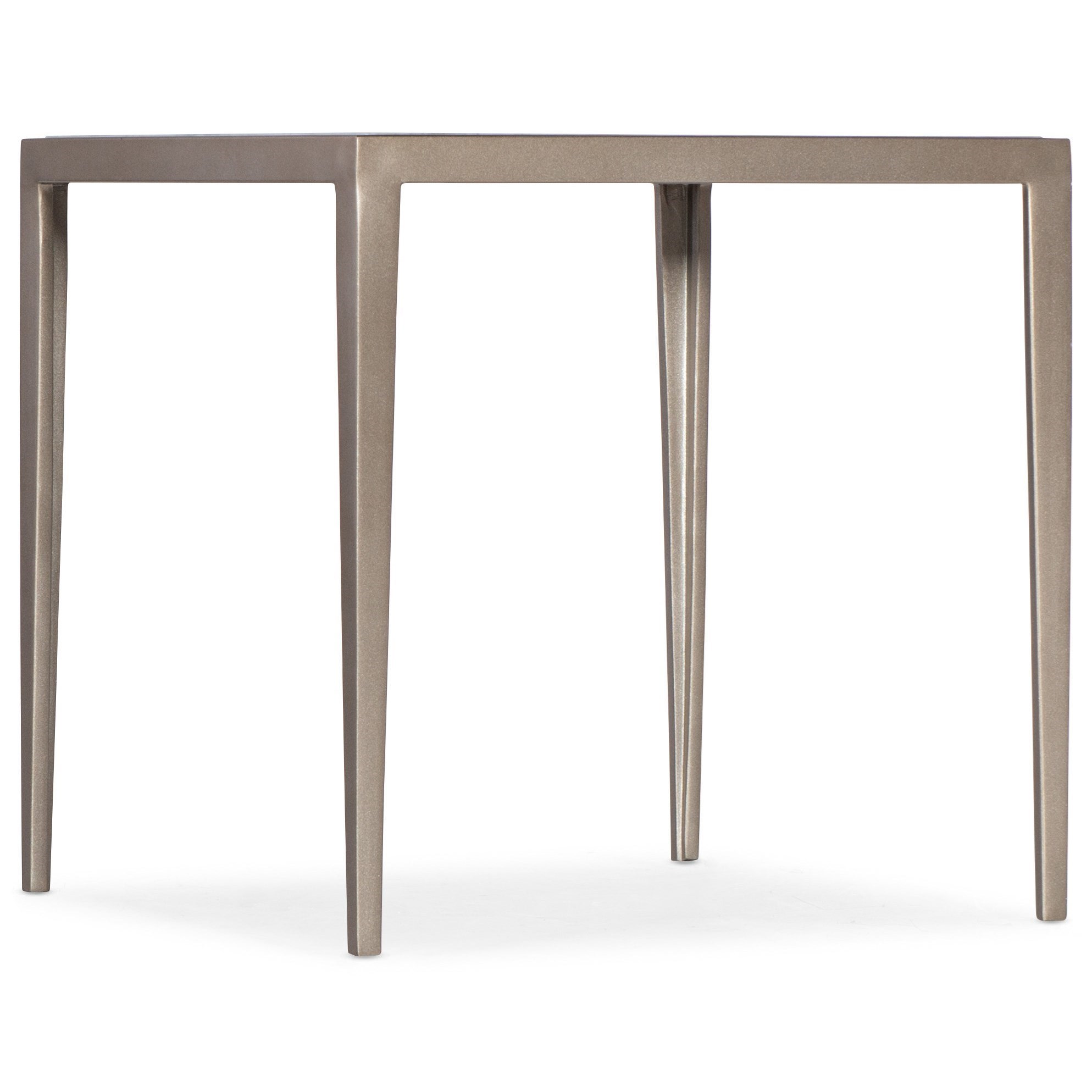 Hooker Furniture 6305 Contemporary White Venetian Marble End Table Fisher Home Furnishings End Tables