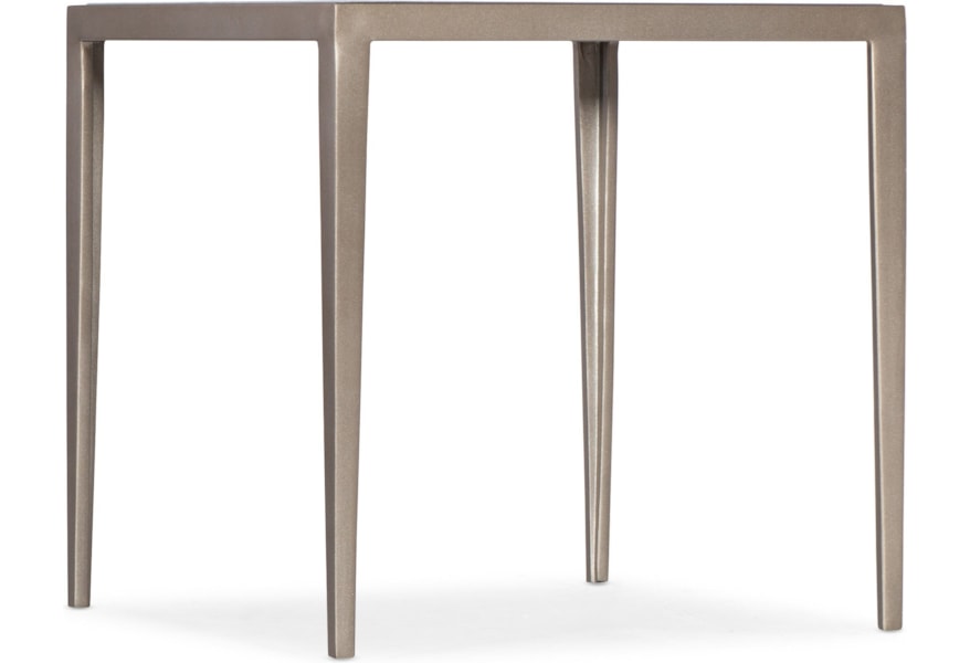 Hooker Furniture 6305 Contemporary White Venetian Marble End Table Fisher Home Furnishings End Tables