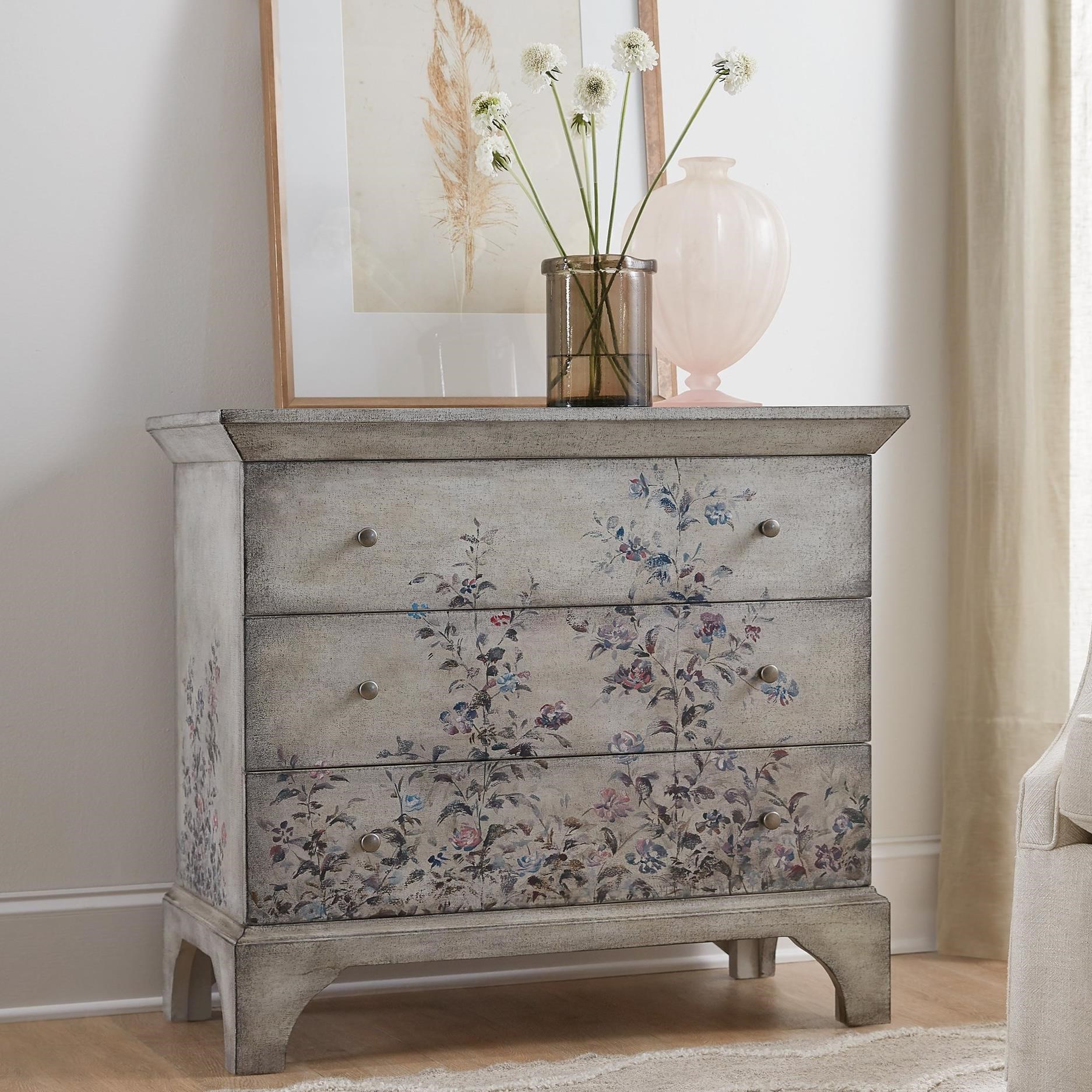 Hooker Furniture Living Room Accents Transitional 3 Drawer Accent