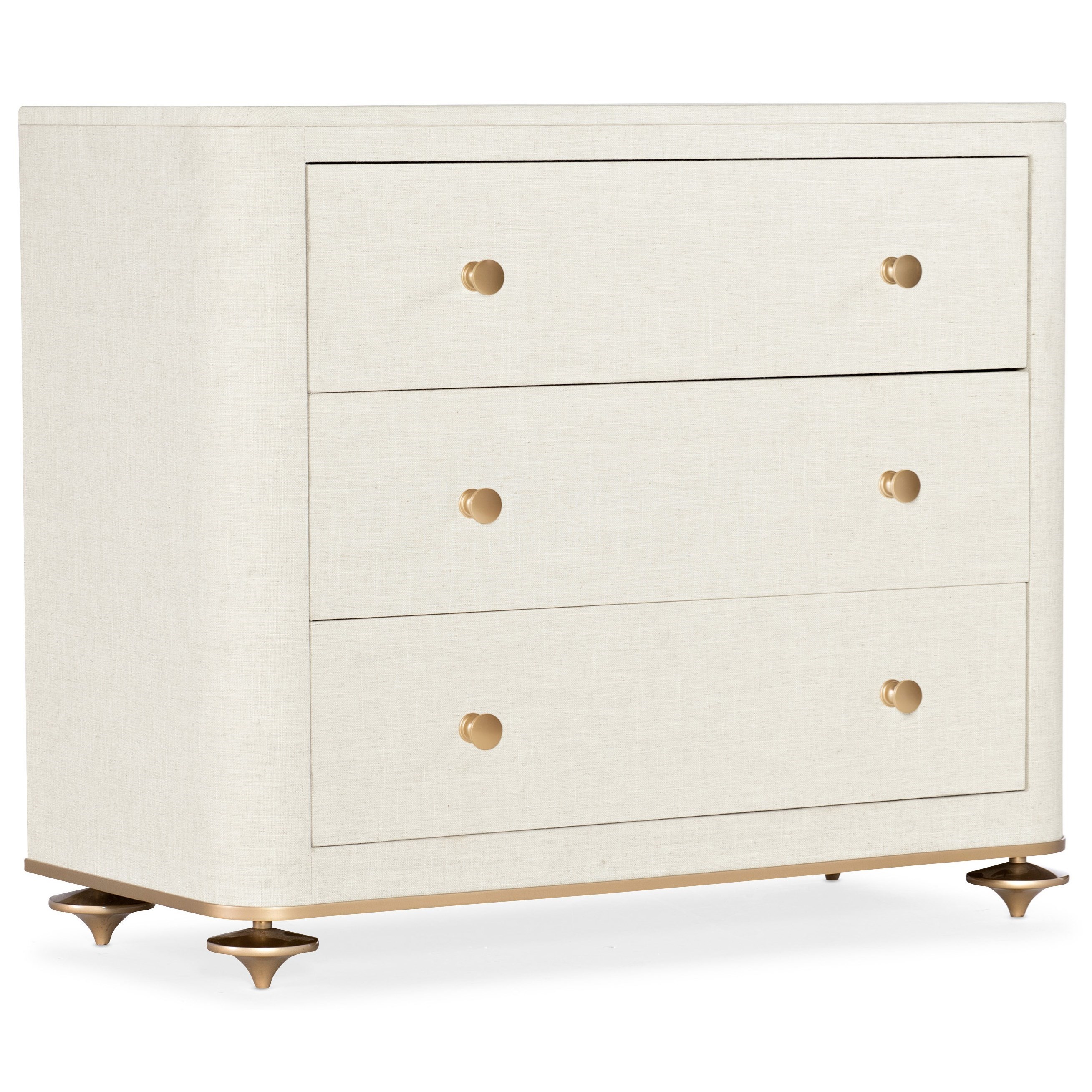 Big Living Chest Wooden Drawers 3 Storage Drawers Brass Knobs