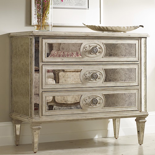 Hooker Furniture Living Room Accents 3-Drawer Antique Mirrored ... Hooker Furniture Living Room Accents 3-Drawer Antique Mirrored ... - Hooker Furniture Living Room Accents 3-Drawer Antique Mirrored Chest