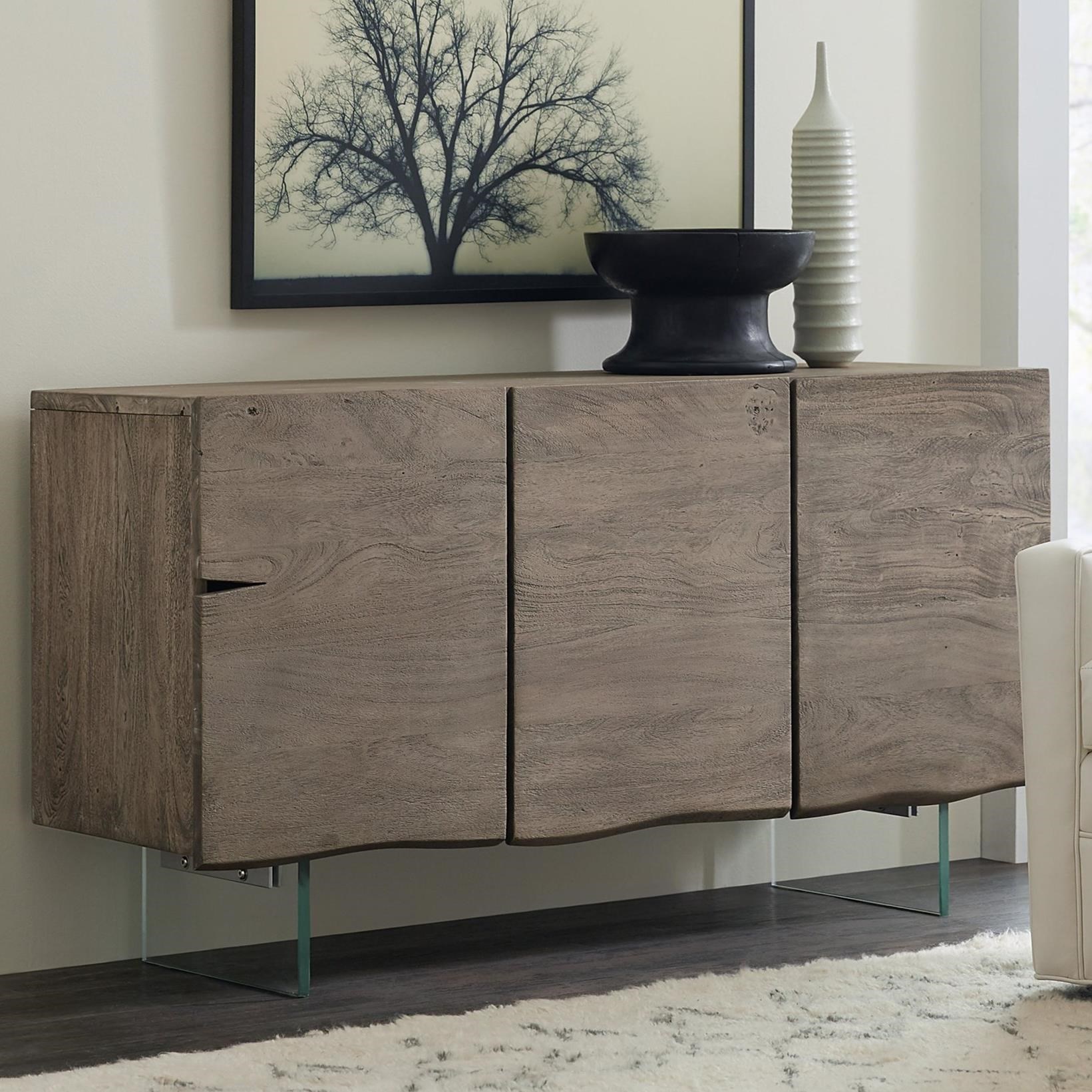 Hooker Furniture Living Room Accents Contemporary 3 Door Credenza