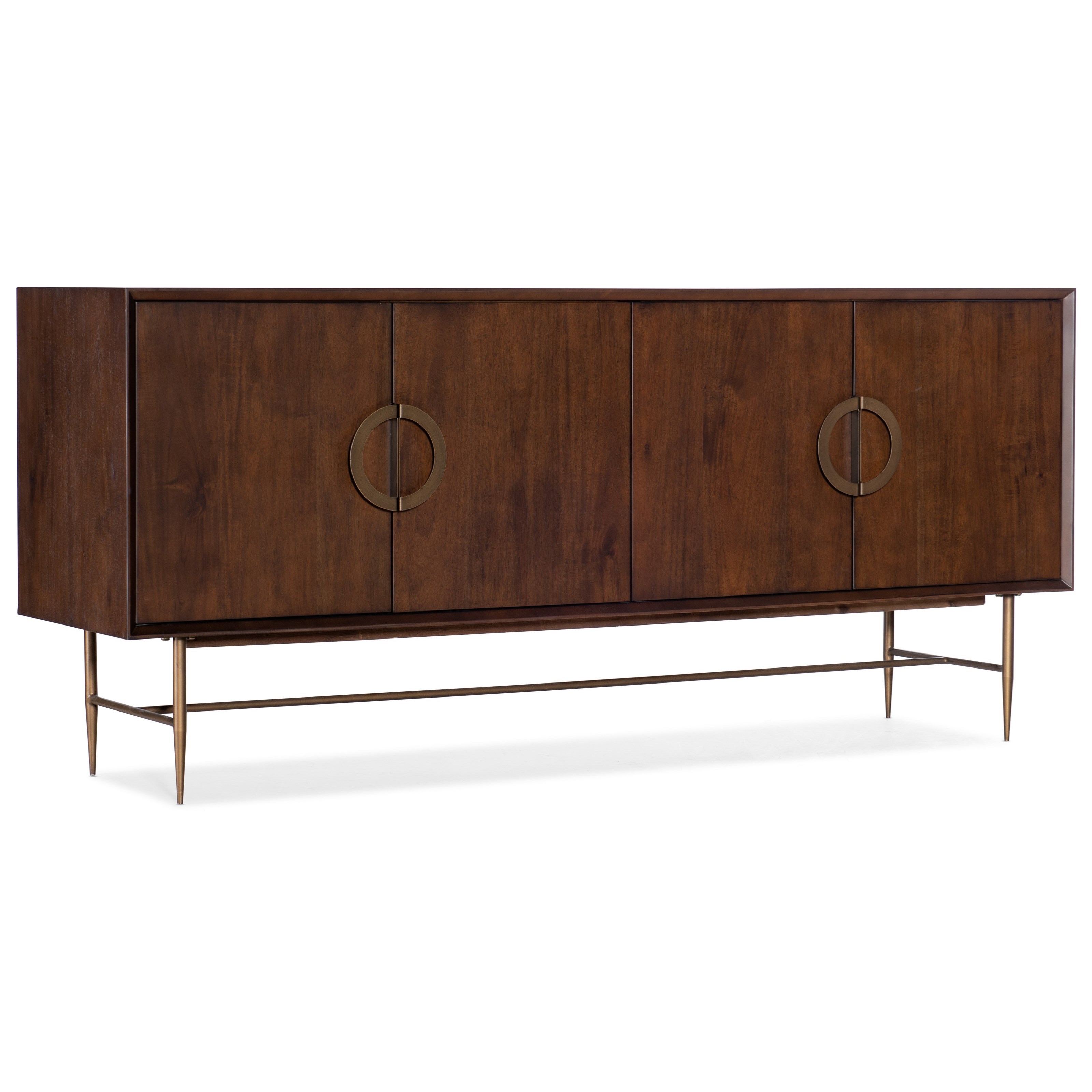 Hooker Furniture Living Room Accents 68 Inch Mid Century Modern