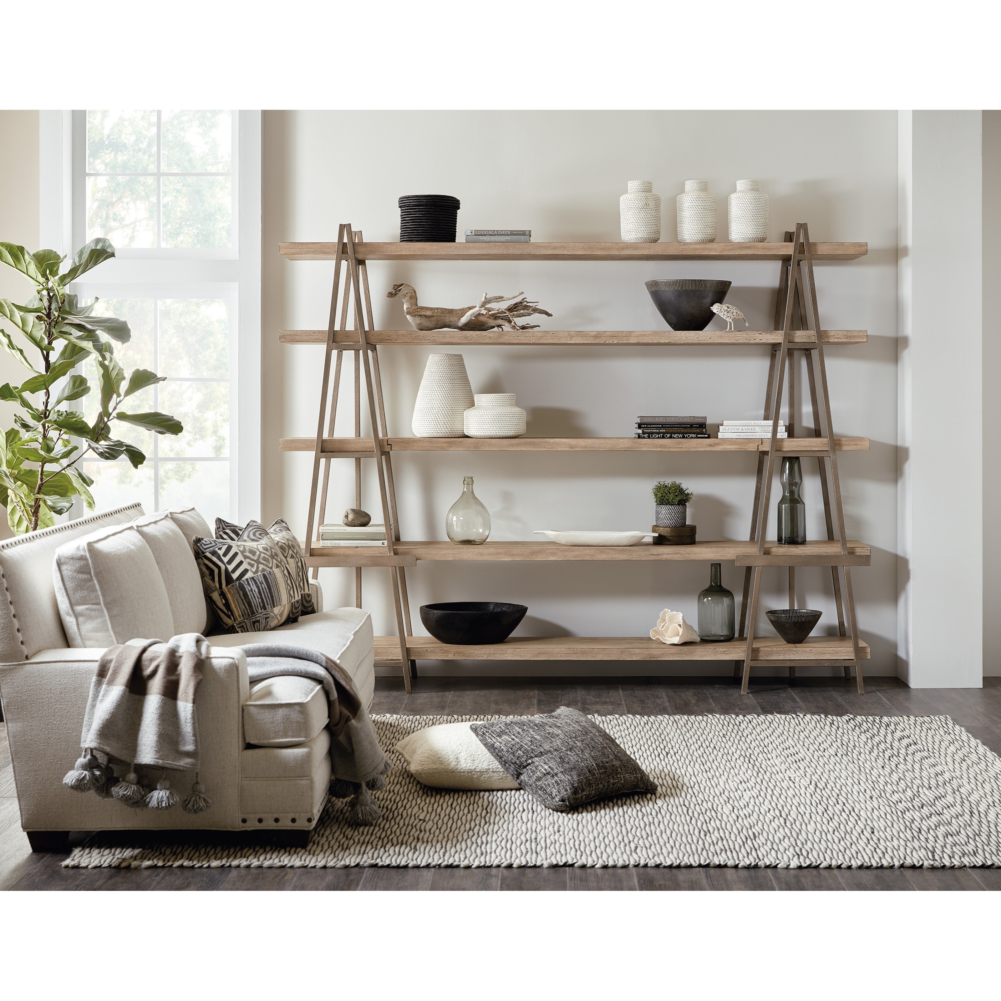 Hooker Furniture Living Room Accents Artist S Scaffold Bookshelf