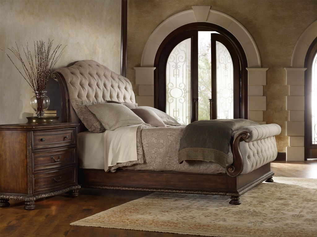 Hooker Furniture AdagioKing Tufted Sleigh Bed
