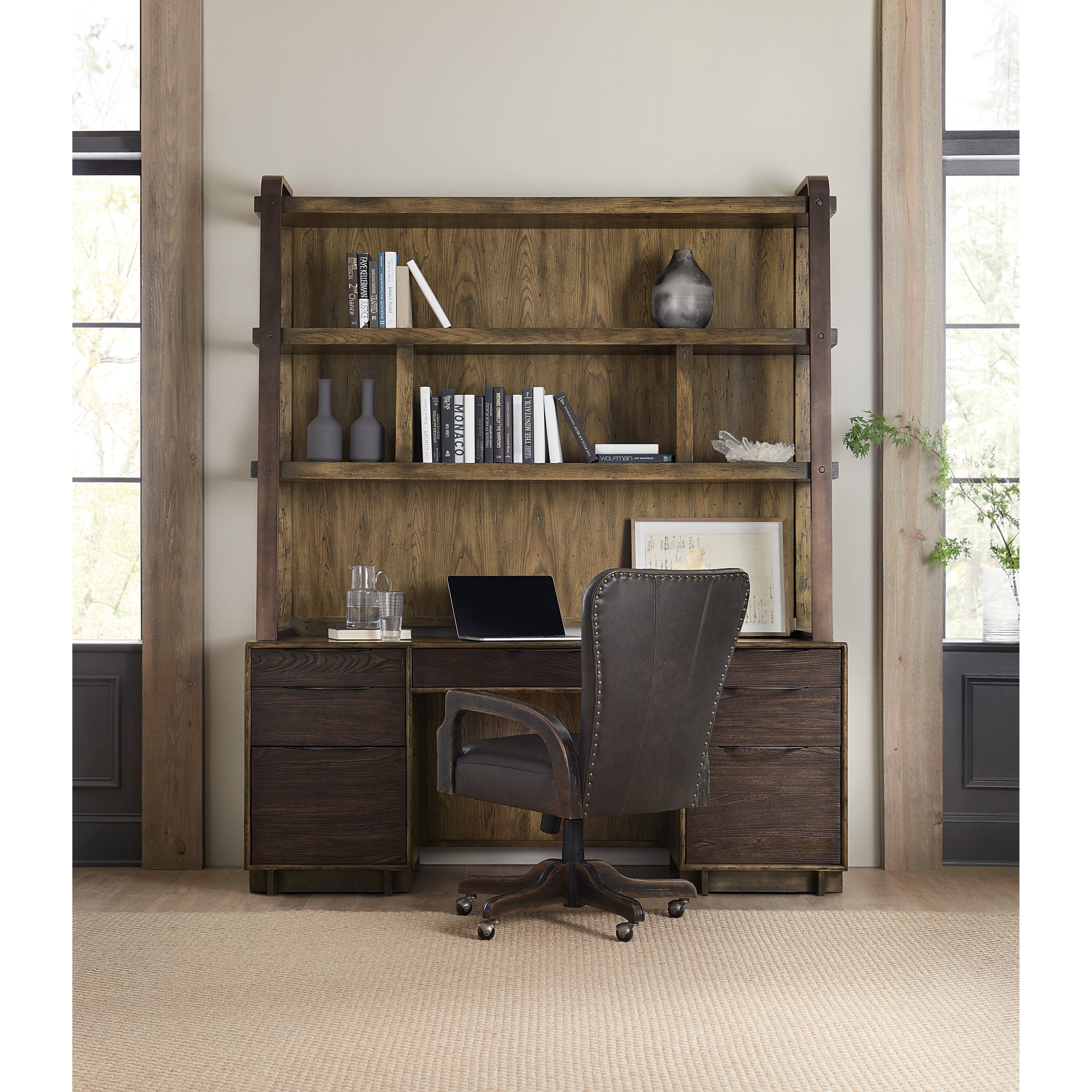 Hooker Furniture American Life Crafted Computer Credenza And Hutch