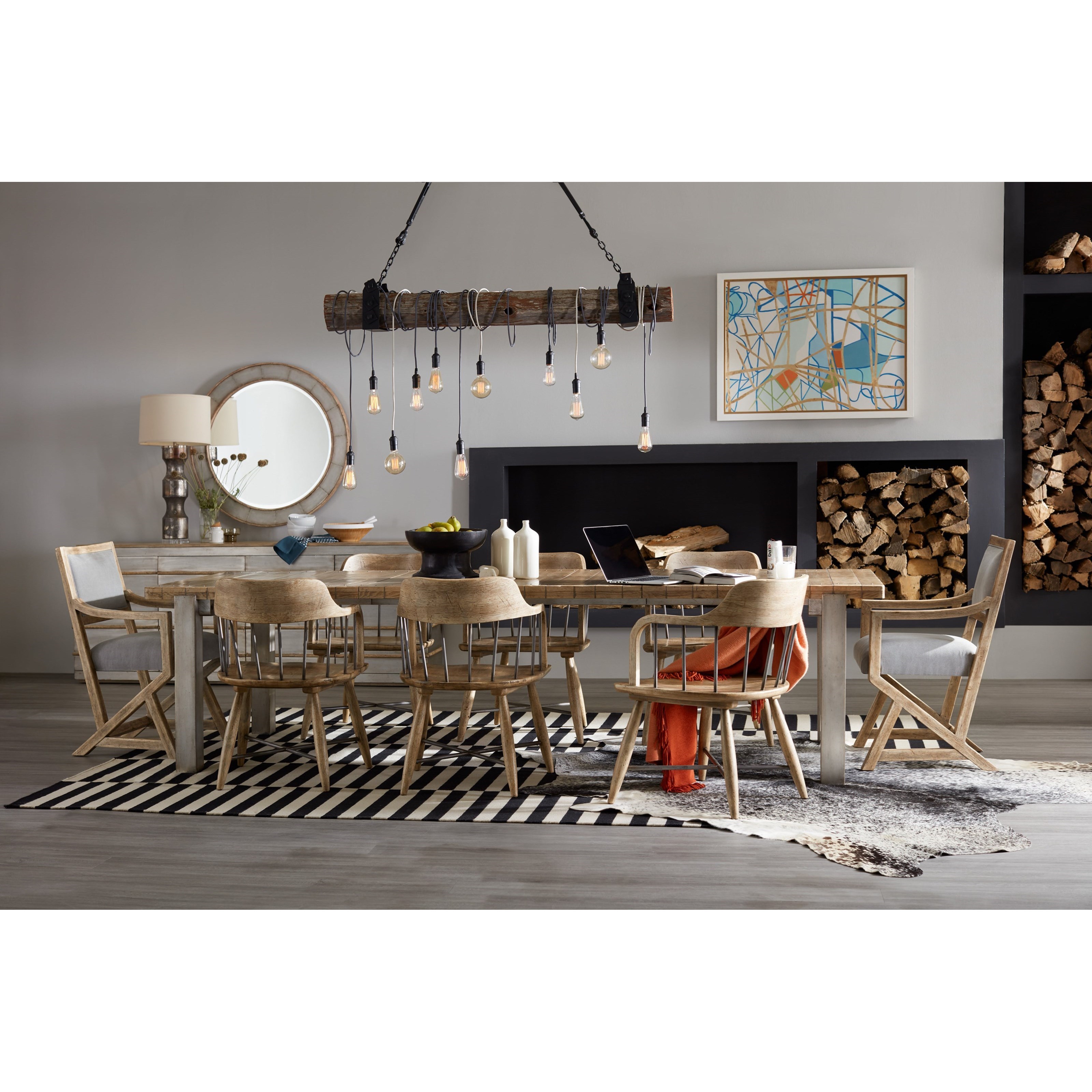 Hooker Furniture American Life Urban Elevation Dining Table With 2