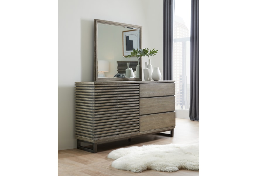 Hooker Furniture Annex Contemporary Dresser And Mirror Set Dunk