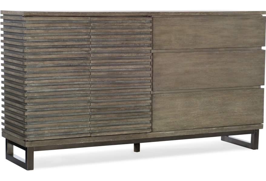 Hooker Furniture Annex Contemporary 3 Drawer 2 Door Dresser Fisher Home Furnishings Dressers