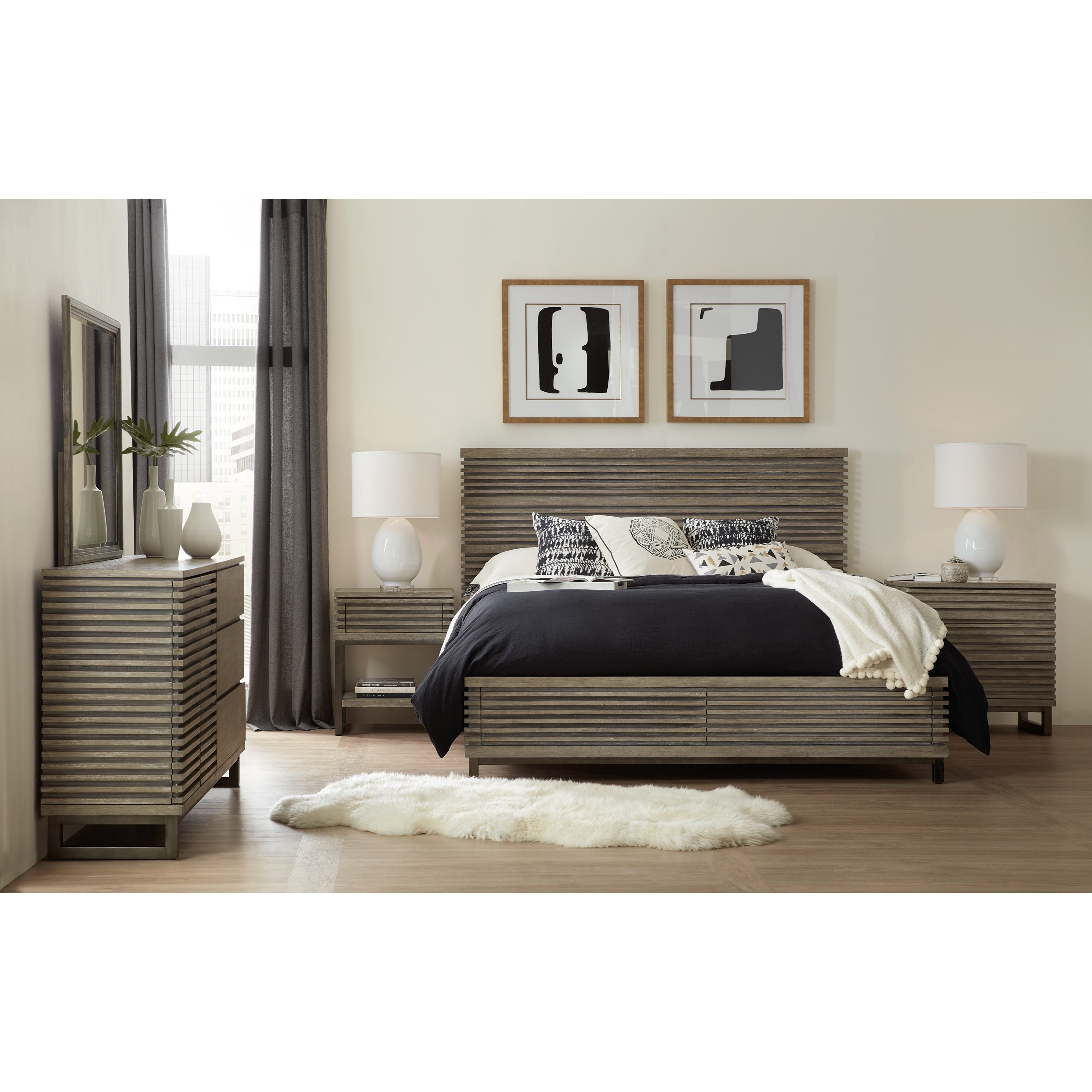 Hooker Furniture Annex Contemporary Queen Panel Bed W