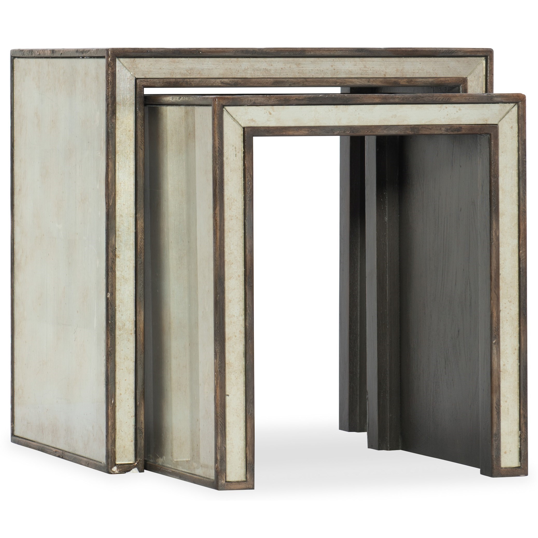 Hooker Furniture Arabella Mirrored Nesting Tables Wayside