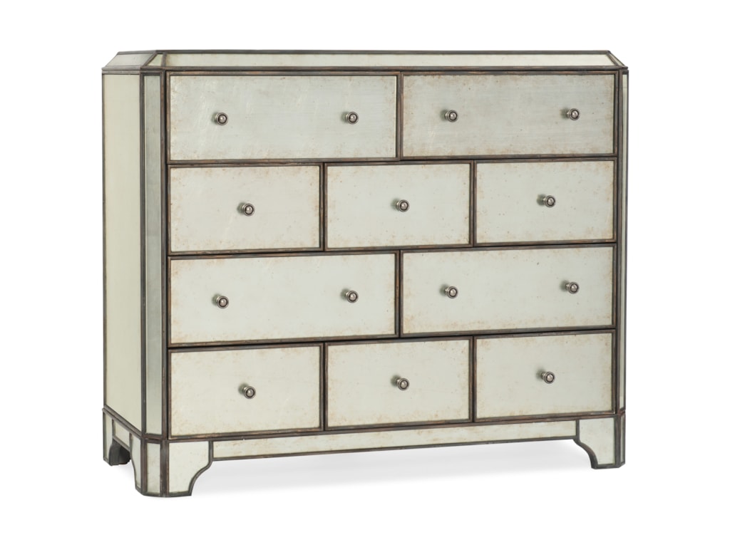 Furniture Arabella Mirrored Ten Drawer Bureau Wayside Furniture Arabellaten Drawer Bureau