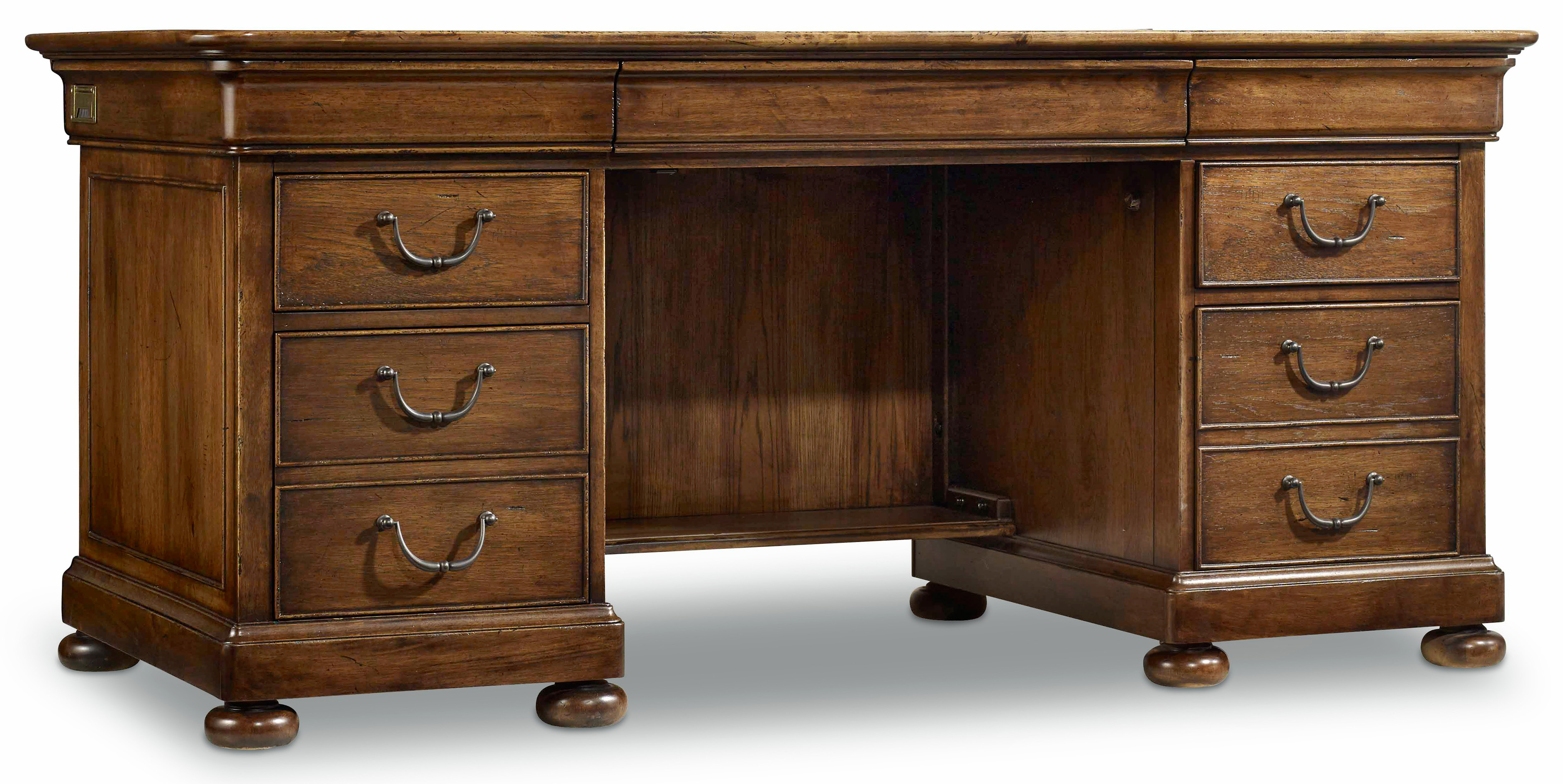 Archivist Executive Desk With 2 Locking File Drawers Sprintz