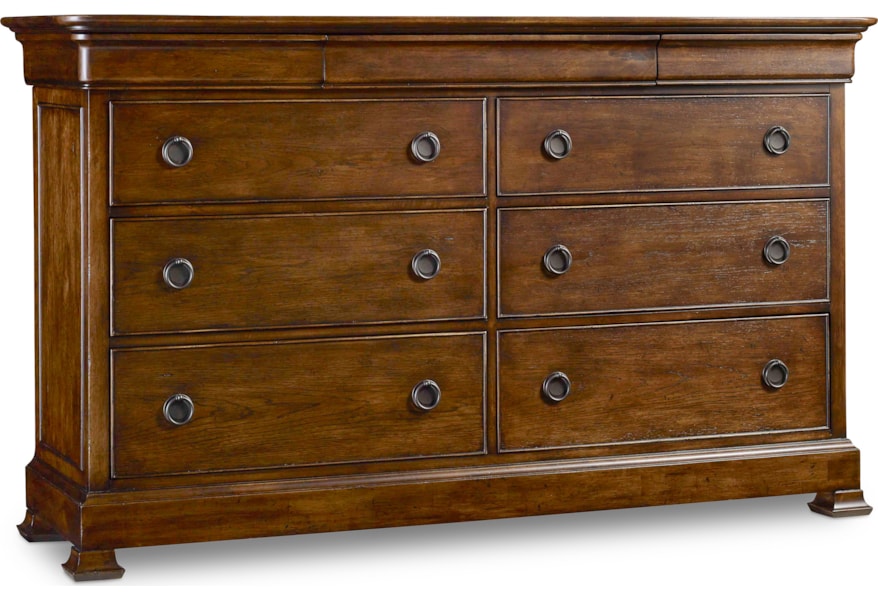 Hooker Furniture Archivist Nine Drawer Dresser With Hidden Storage