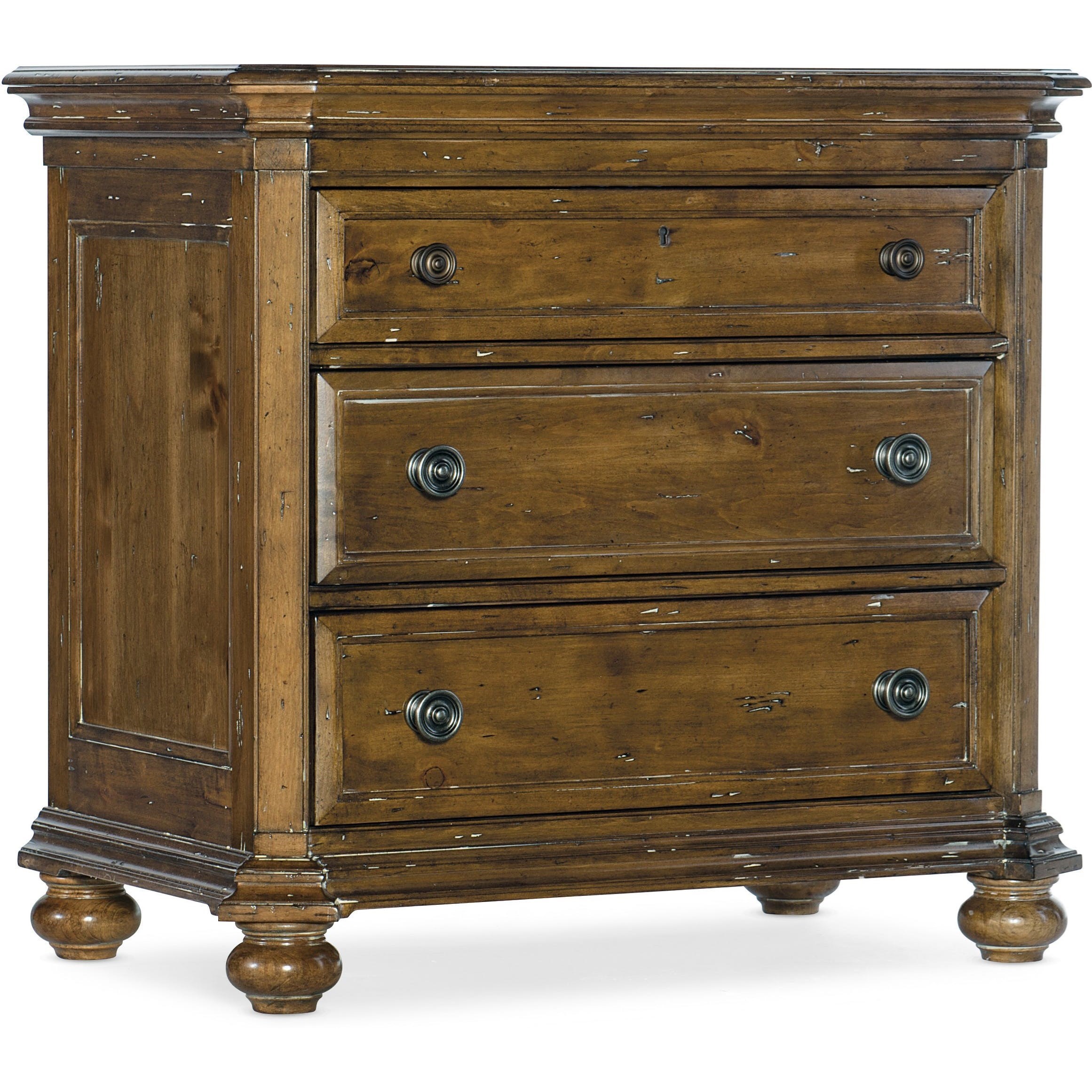 Hooker Furniture Ballantyne Traditional 3 Drawer Nightstand With Usb Charging Port Zak S Home Nightstands