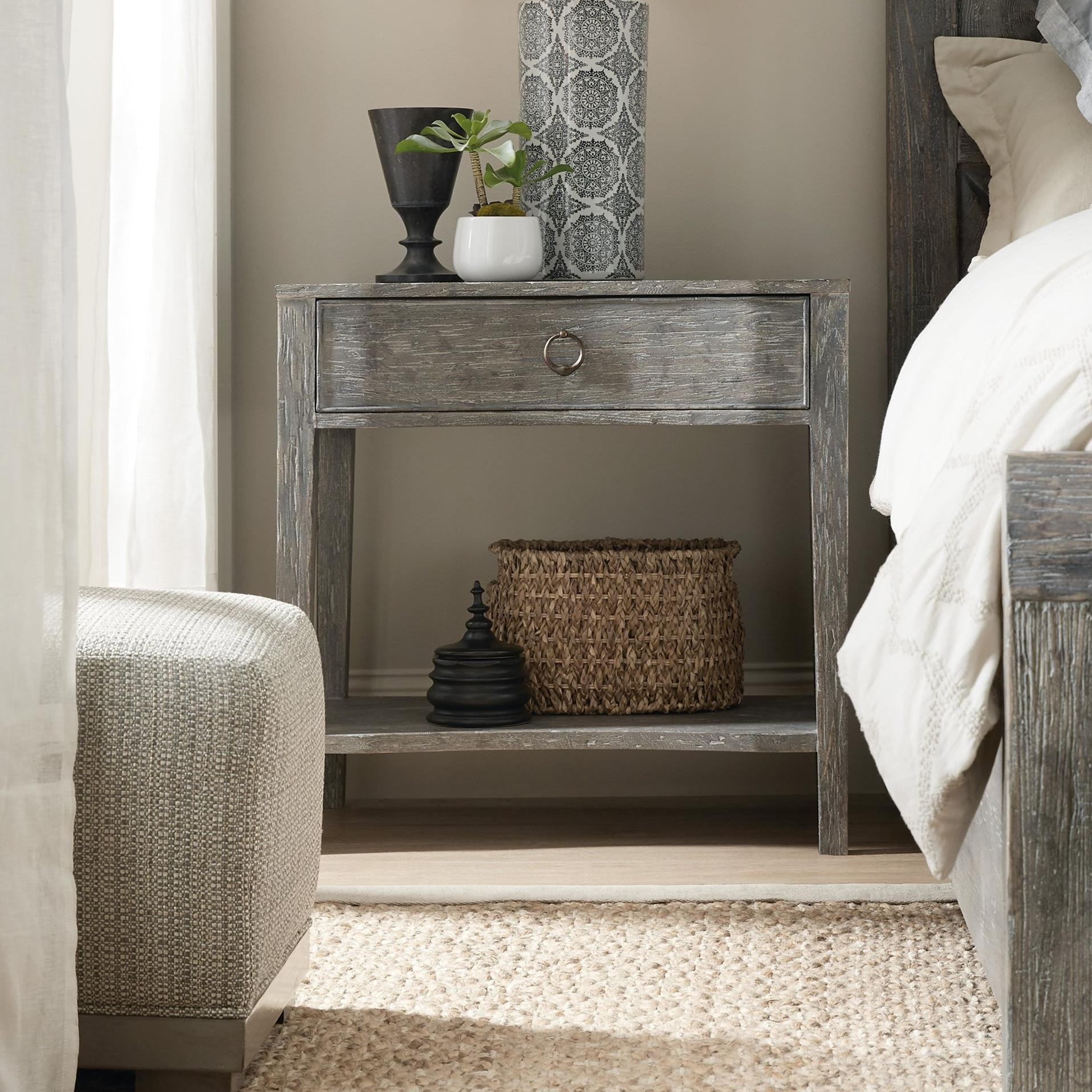 Hooker Furniture Beaumont 5751 90015 95 One Drawer Nightstand With Removable Felt Liner Dunk Bright Furniture Nightstands