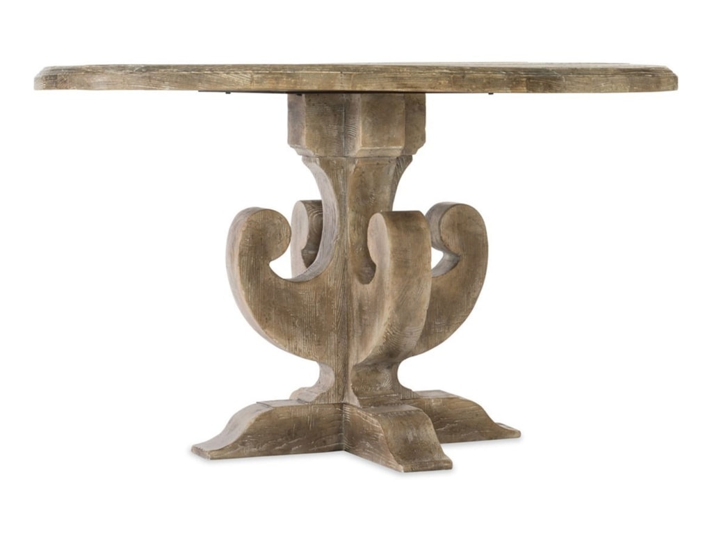 Hooker Furniture Boheme Adjustable Round Pedestal Dining Table Howell Furniture Pub Tables