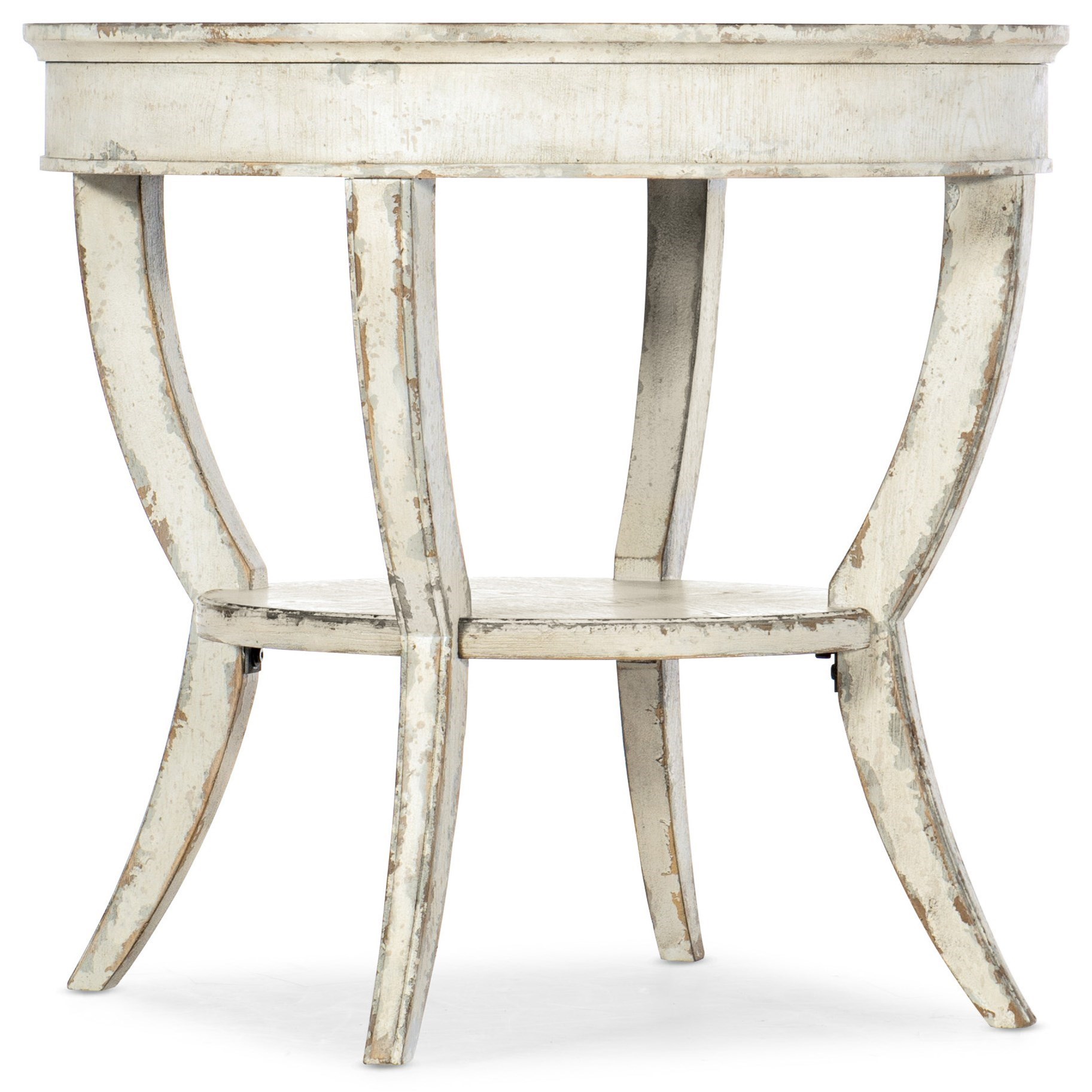 lamp table with shelf