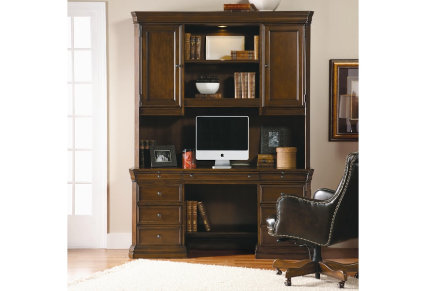 Hooker Furniture Cherry Creek Traditional Desk And Hutch Combo