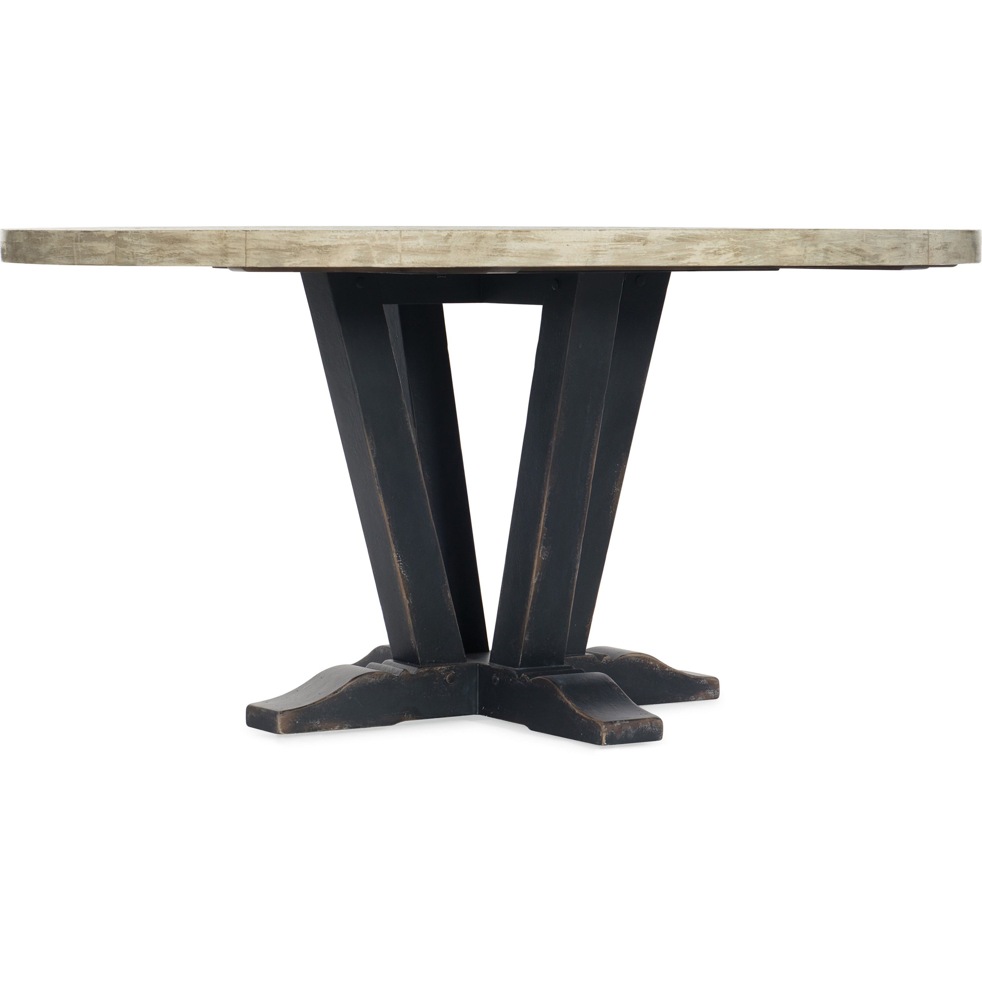 Rustic Two-Tone 60in Round Dining Table