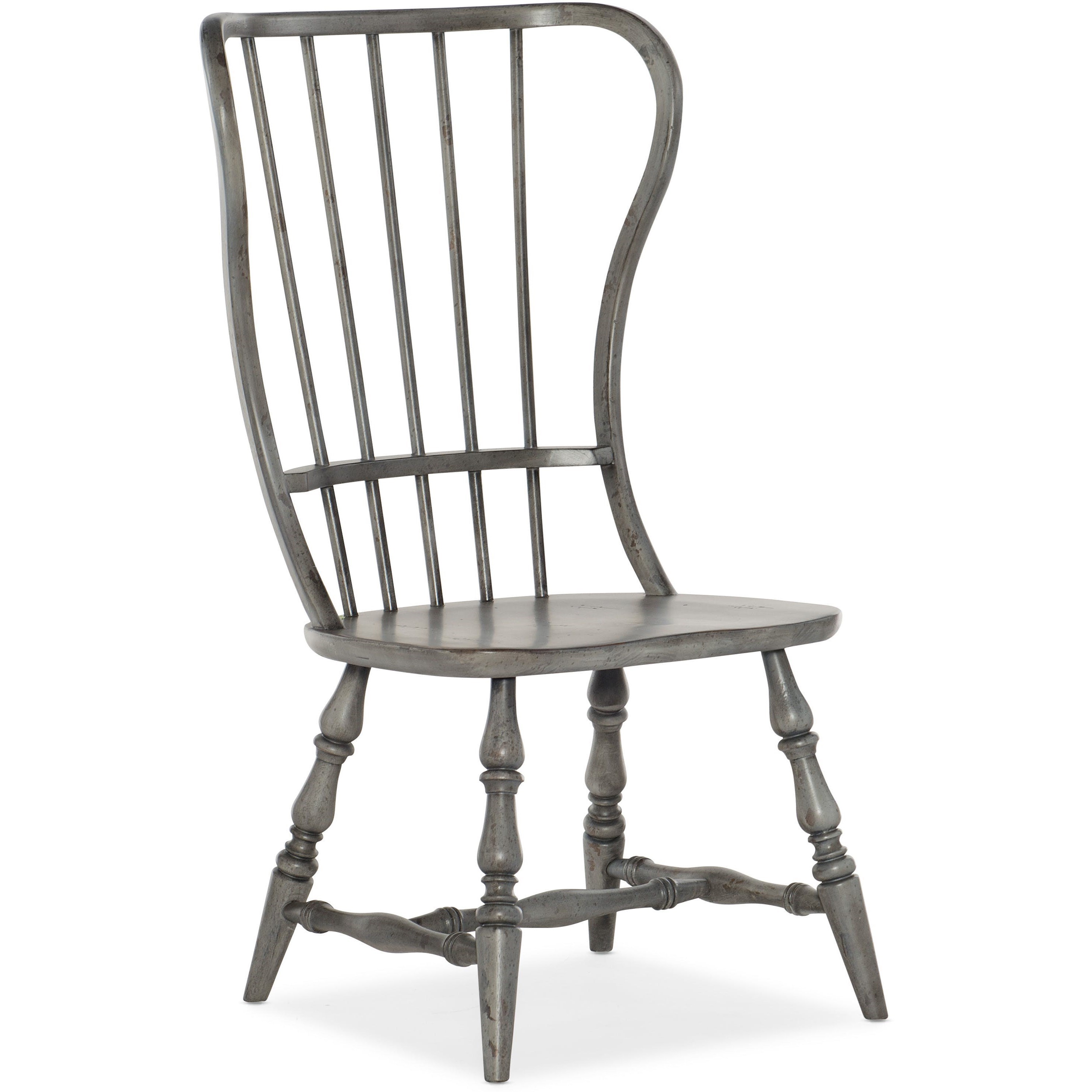 Hooker Furniture Ciao Bella Rustic Spindle Back Side Chair Pedigo Furniture Dining Side Chairs