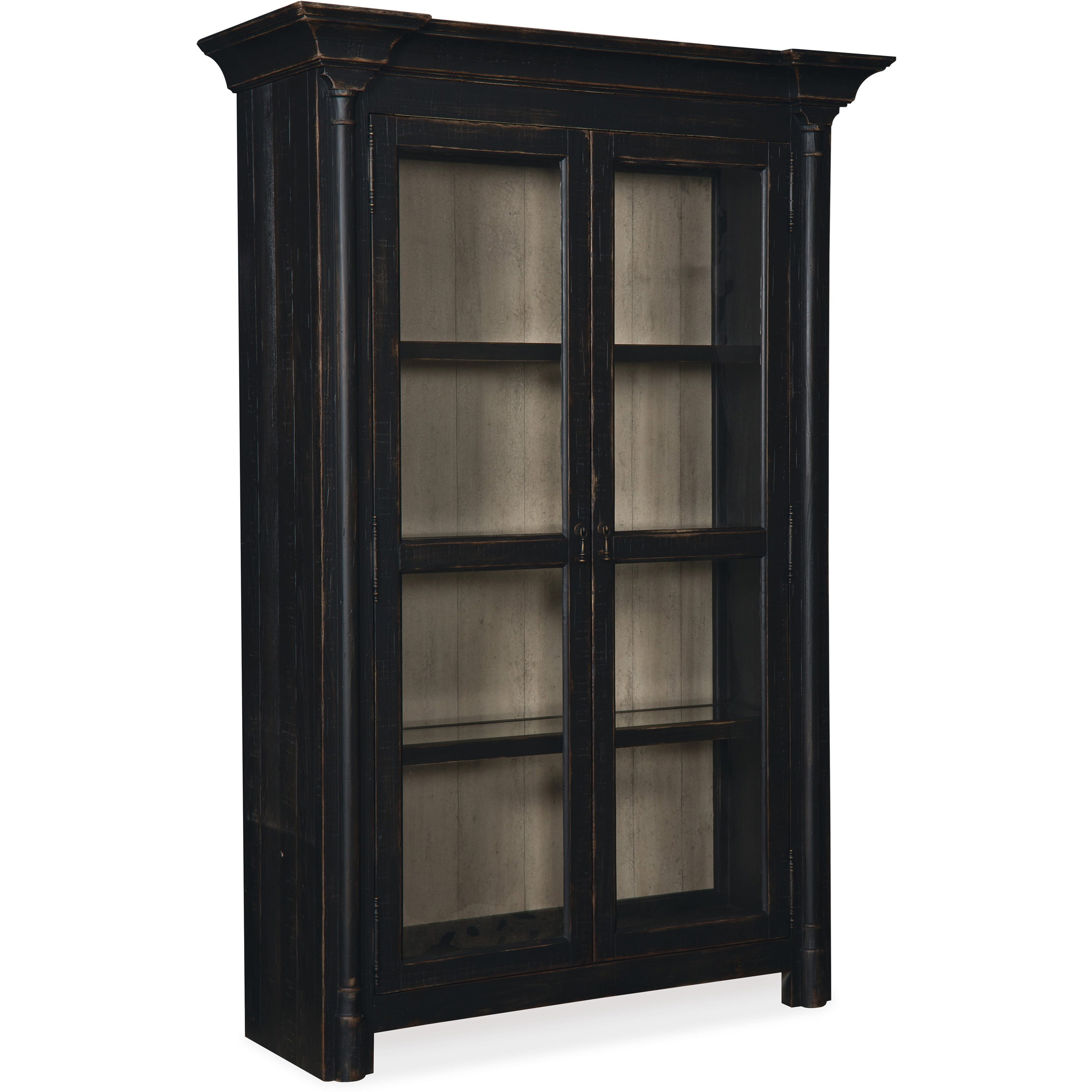 Hooker Furniture Ciao Bella Rustic Display Cabinet With Lighting Wayside Furniture China Cabinets