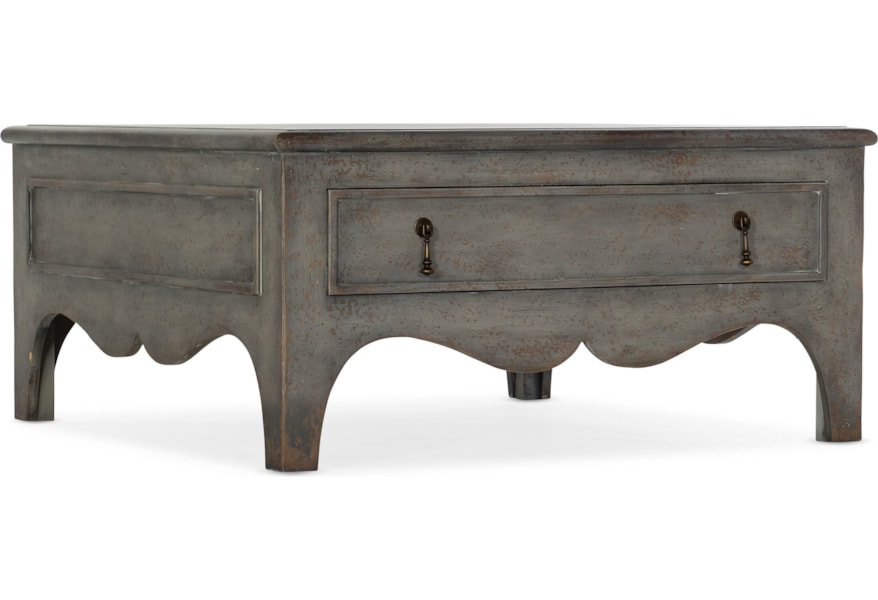 Hooker Furniture Ciao Bella Relaxed Vintage Square Cocktail Table