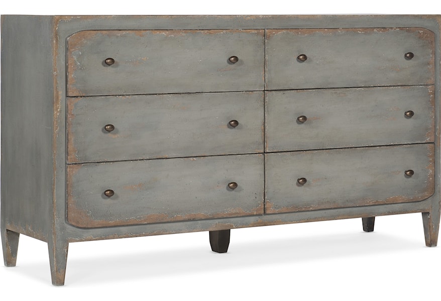 Ciao Bella Rustic 6 Drawer Dresser Sprintz Furniture Dressers