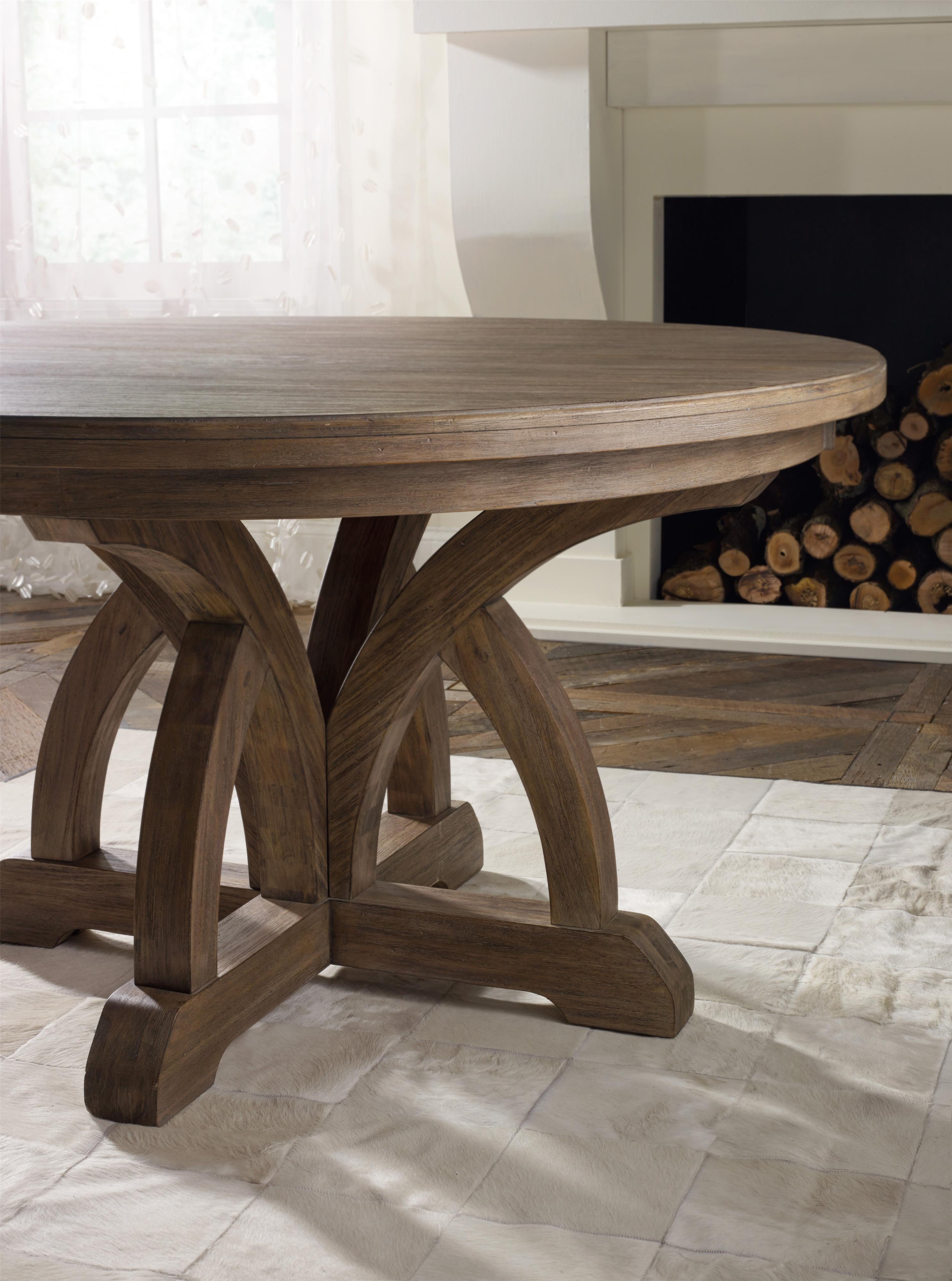 Hooker Furniture Corsica 5180 75203 Round Dining Table With 1 18 Inch Leaf Baer S Furniture Kitchen Tables