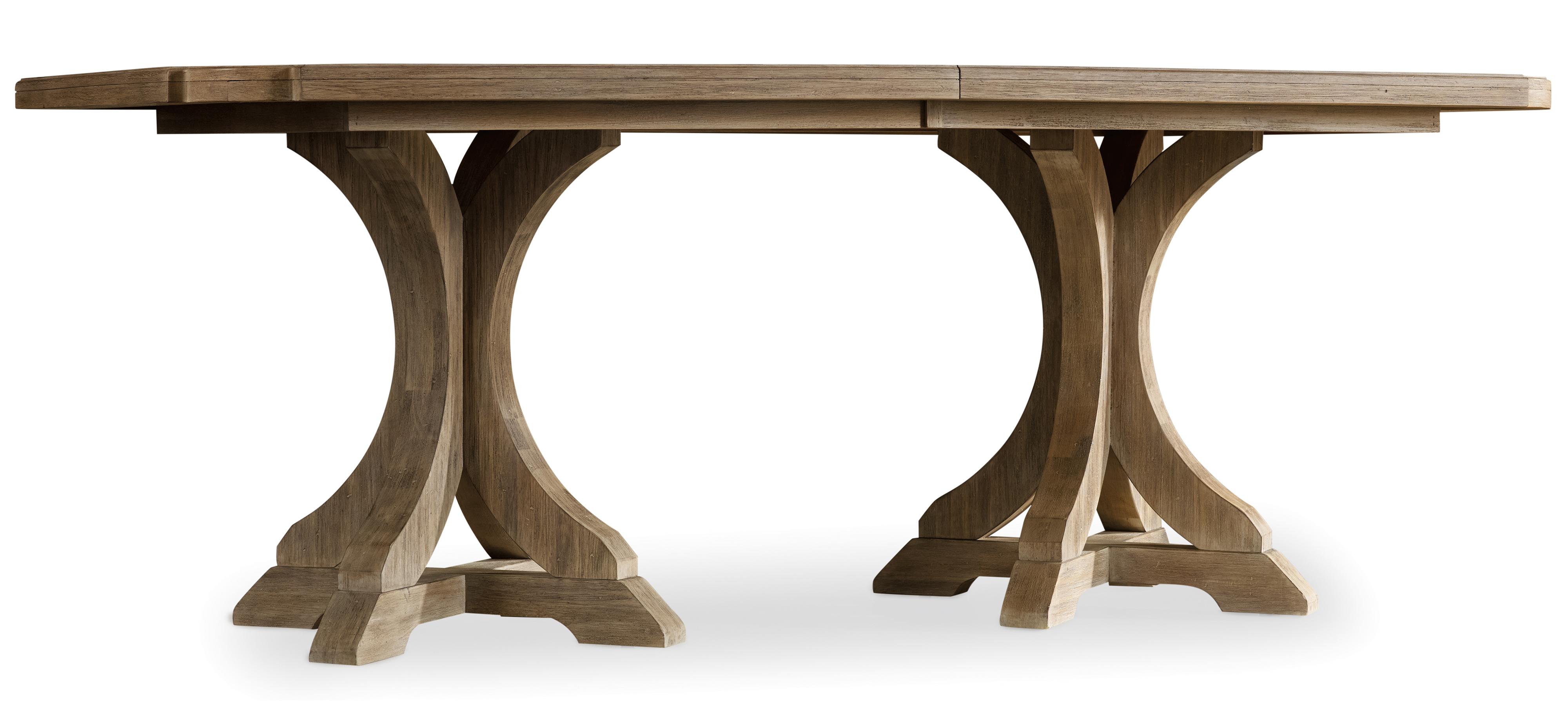 Hooker Furniture Corsica Rectangle Pedestal Dining Table Set With Upholstered Chairs Zak S Home Dining 7 Or More Piece Sets