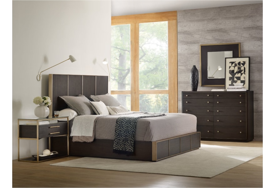 Hooker Furniture Curata Bureau And Square Mirror Set Lindy S