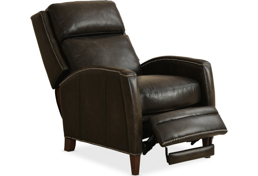 Hooker Furniture Declan Leather Manual Push Back Recliner Mueller Furniture High Leg Recliners