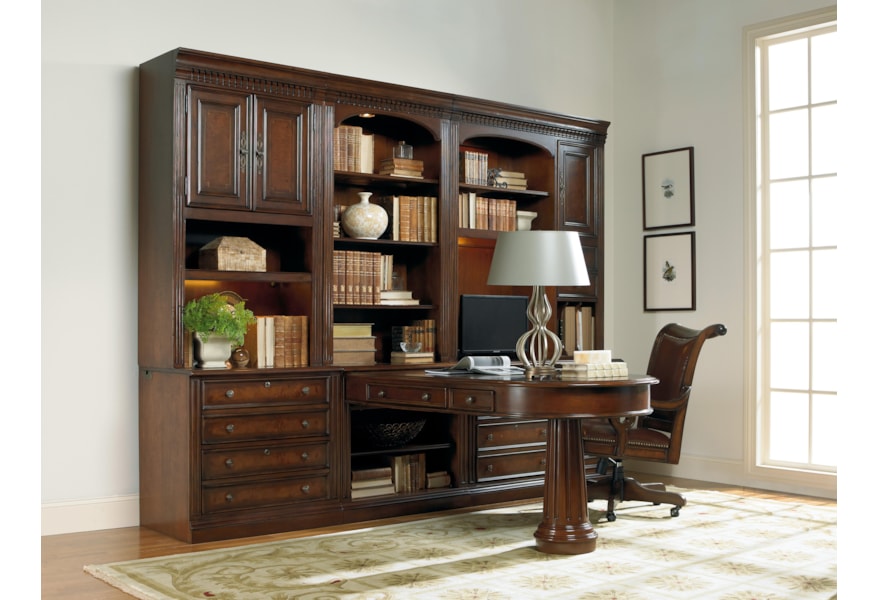 Hooker Furniture European Renaissance Ii Office Wall Unit With Peninsula Desk Computer Credenza And Wall Storage Cabinet Zak S Home L Shape Desks Hooker Furniture European Renaissance Ii Office Wall Unit With Peninsula Desk Computer Credenza And Wall Storage Cabinet Zak S Home L Shape Desks