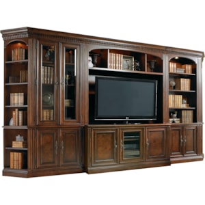 Hooker Furniture European Renaissance Ii Six Piece Entertainment Library Wall Fisher Home Furnishings Wall Unit