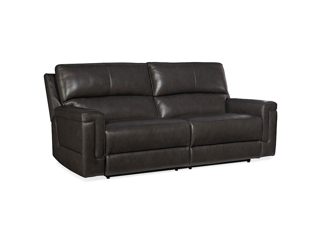 hooker brown leather sofa