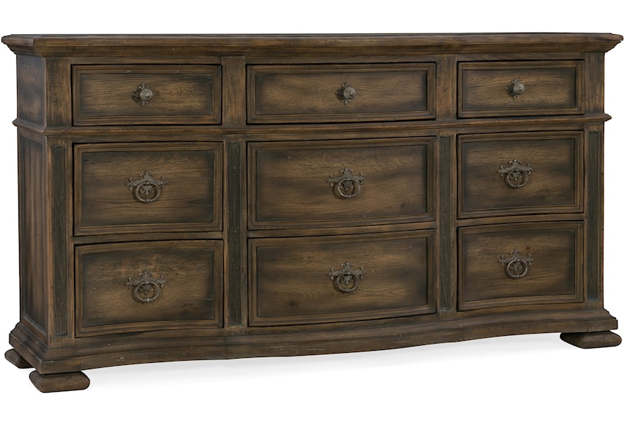 Hill Country Williamson Nine Drawer Dresser With Jewelry Tray