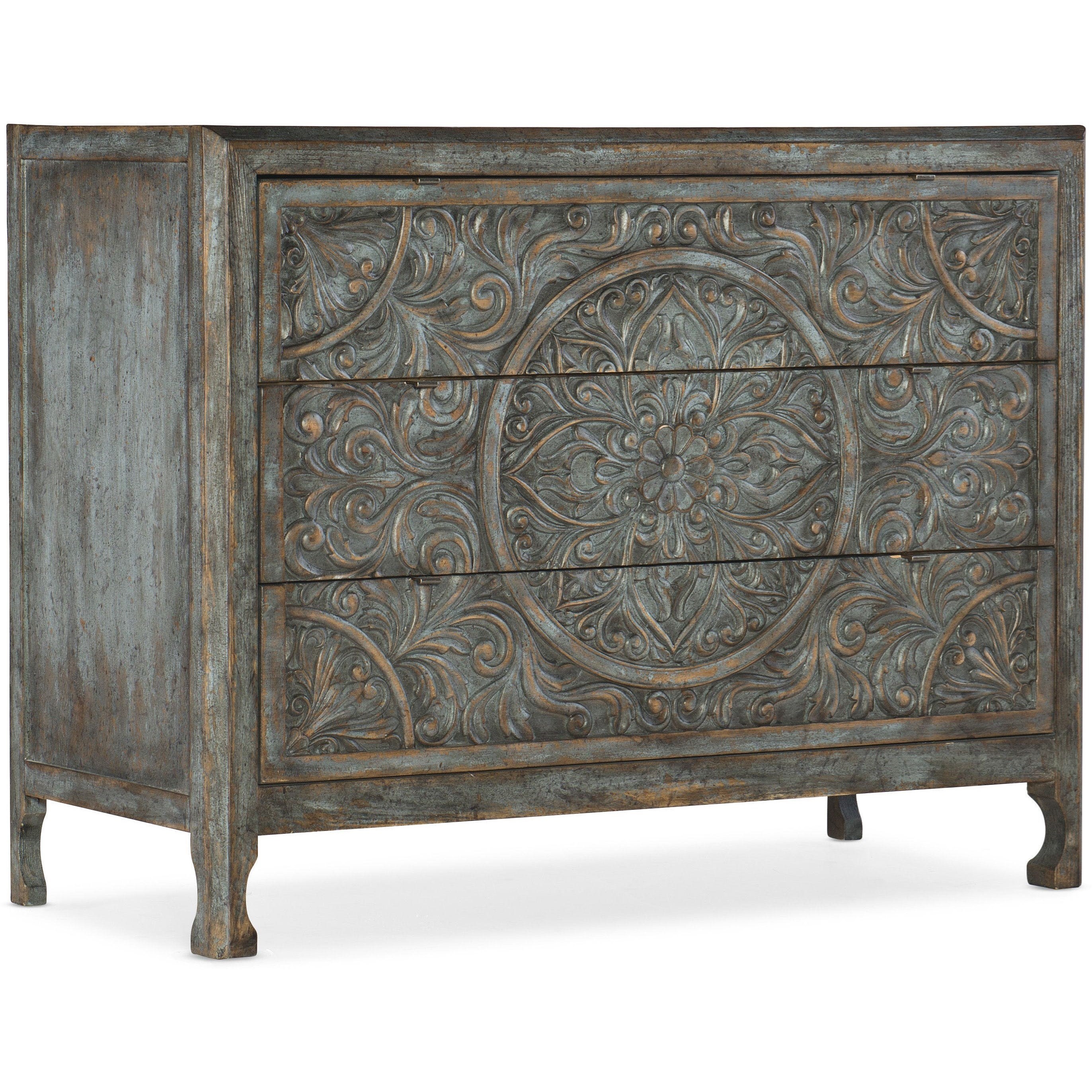 Hooker Furniture La Grange 6960 50007 45 Relaxed Vintage Lockhart Three Drawer Accent Chest Dunk Bright Furniture Accent Chests