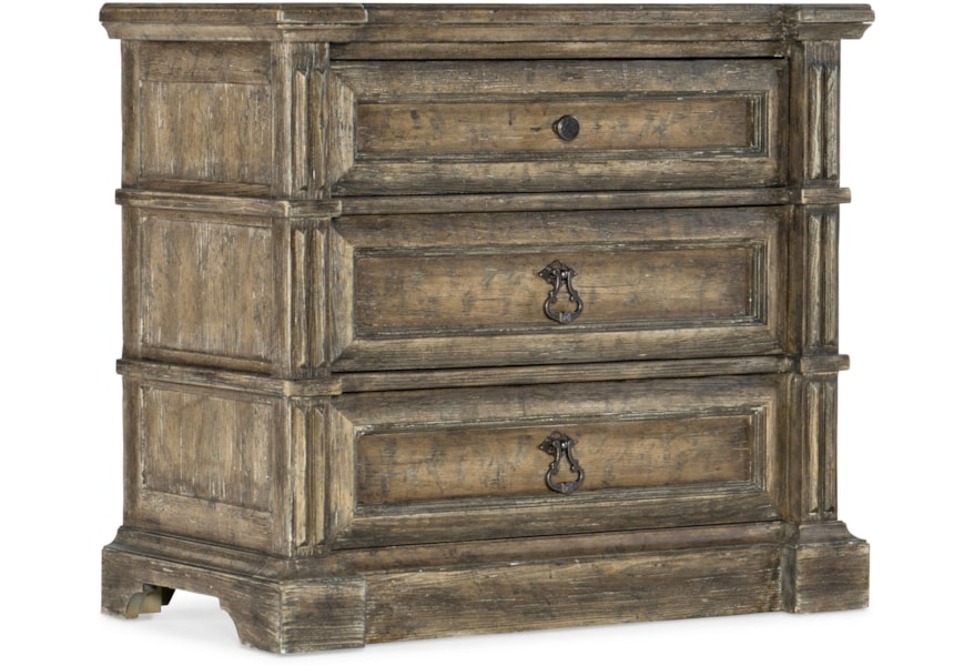 La Grange Relaxed Vintage Jefferson Three Drawer Nightstand With Jefferson Three Drawer Nightstand