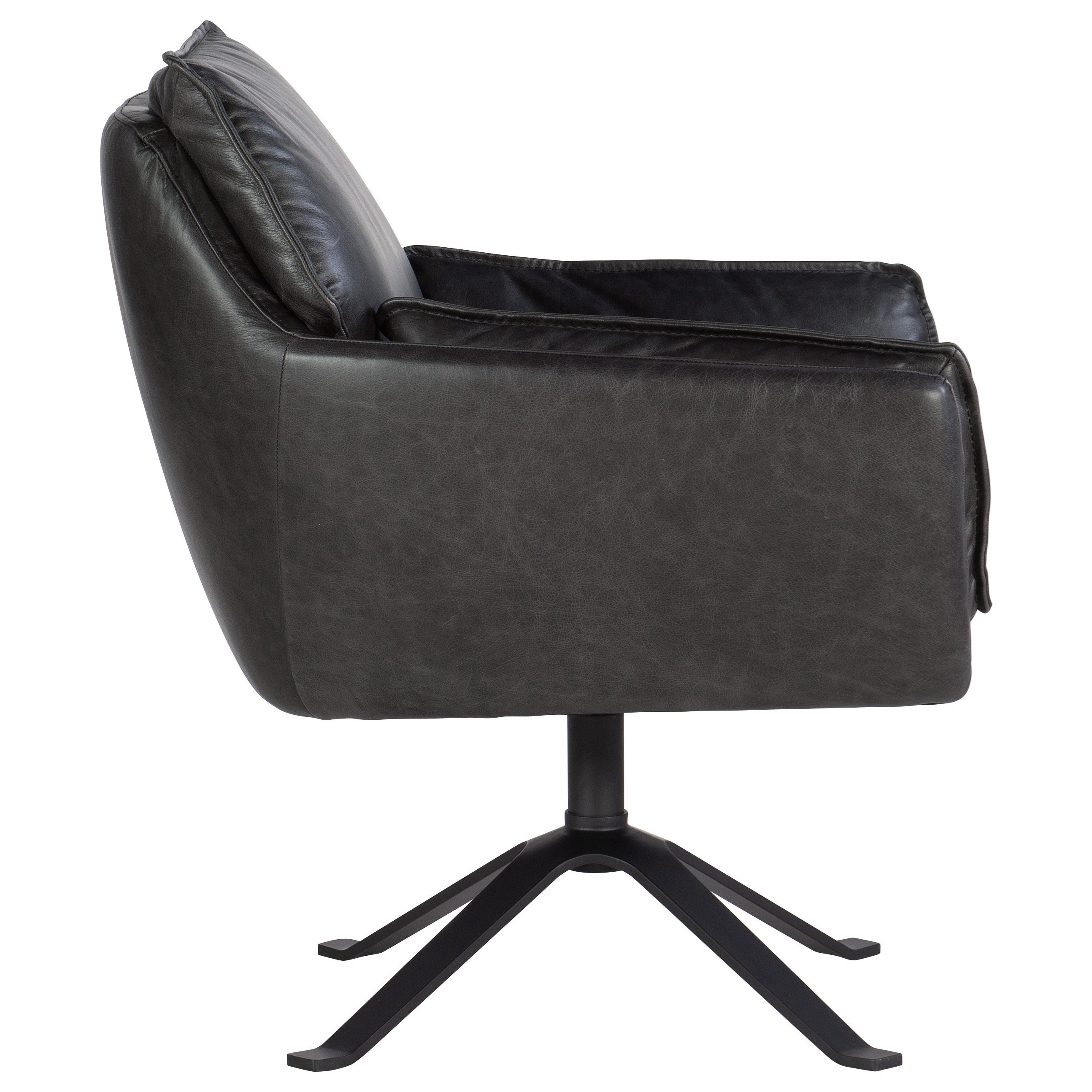 Hooker Furniture Limber Contemporary Metal Base Swivel Club Chair With Upholstered Seat Lindy S Furniture Company Upholstered Chairs