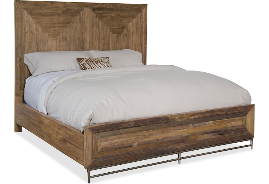 Hooker Furniture L Usine 5950 90250 Mwd Reclaimed Wood Queen Panel Bed Upper Room Home Furnishings Panel Beds
