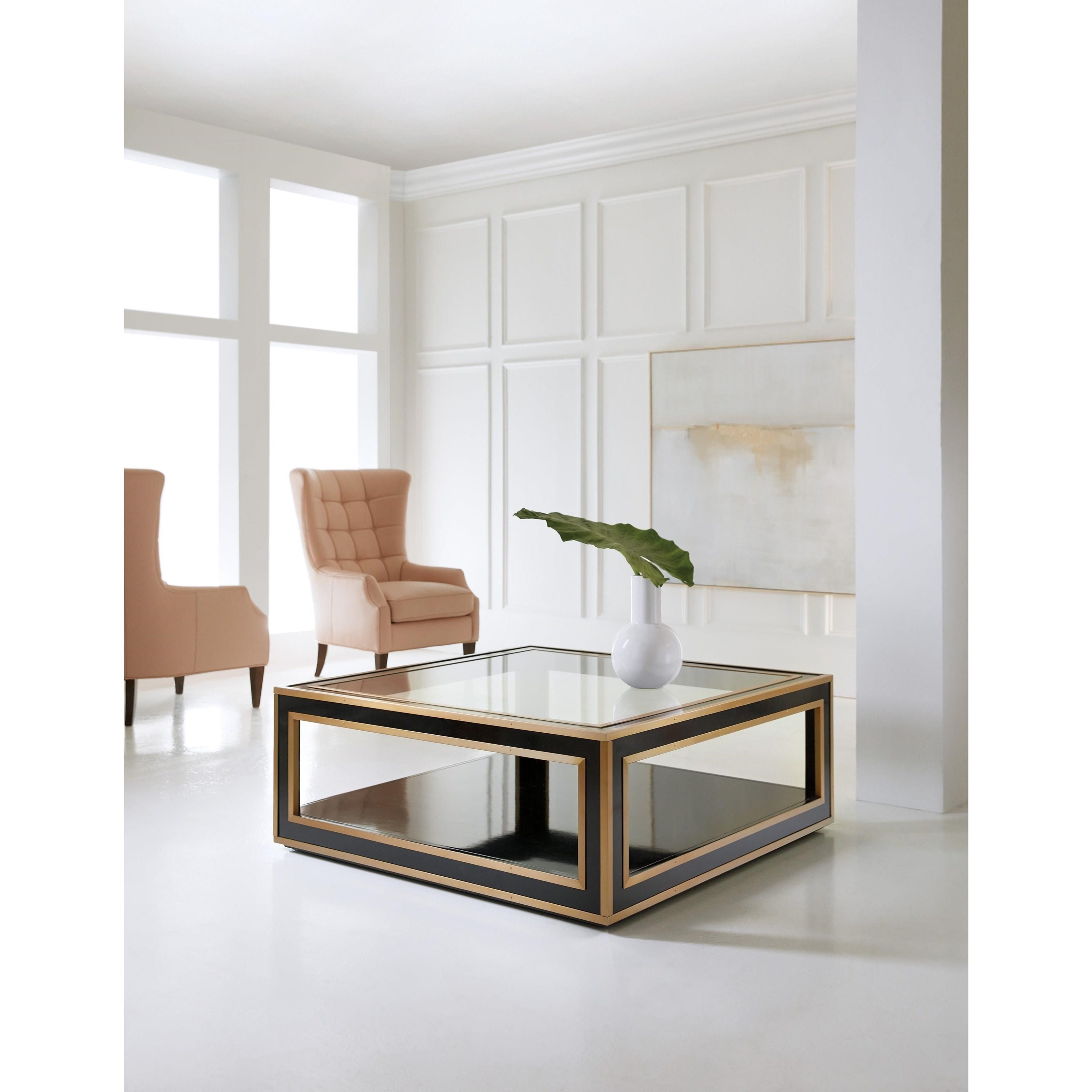 Hooker Furniture Melange Transitional Square Cocktail Table Howell Furniture Cocktail Coffee Tables