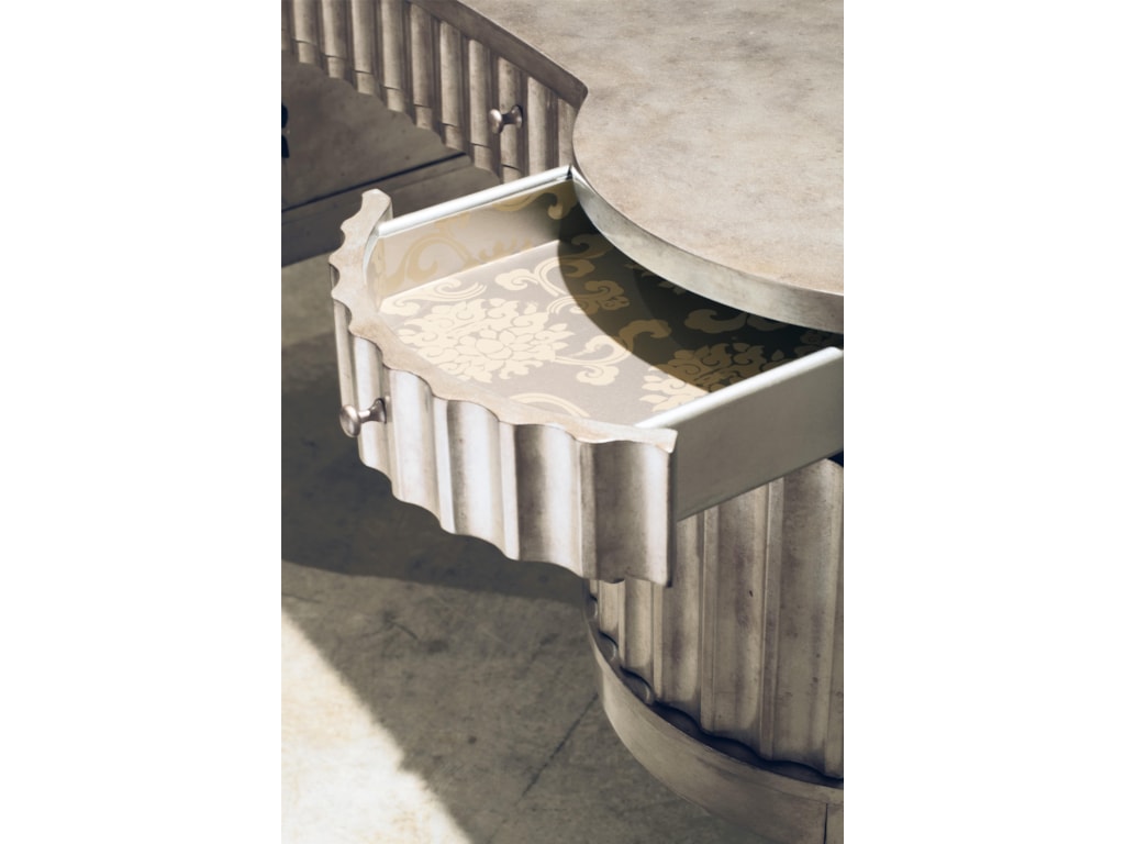 Hooker Furniture Melange Fluted Kidney Desk Of 5 Drawers Howell